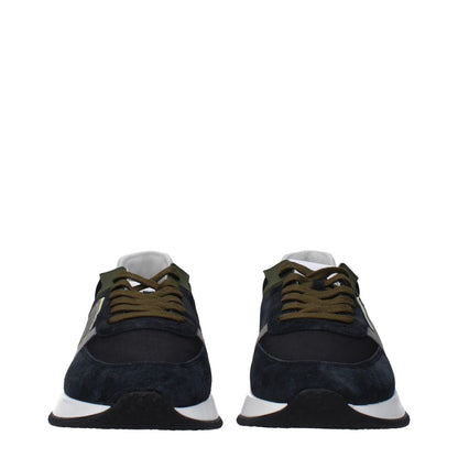 Philippe Model Blue Leather Athletic Sneakers