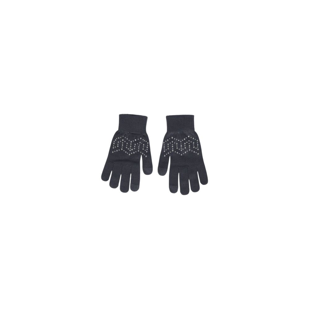 Pieces Gray Recycled Polyester Gloves