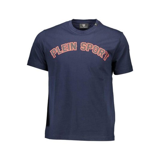 Plein Sport Blue Cotton T-Shirt 1728,67403481248,Blue,Clothing,L,M,Men,Men - Clothing,New with tags,Plein Sport,S,T-Shirts - Men - Clothing,XL,XXL PL-9553-S