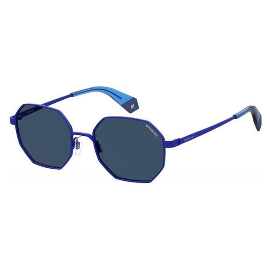 Polaroid Polaroid Blue Metal Sunglasses POPLD6067SPJPAC 1728,Blue,New with tags,Polaroid,Unisex,Unisex Sunglasses - Sunglasses