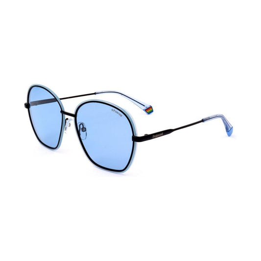 Polaroid Polaroid Blue Metal Sunglasses POPLD6113SMVUAC 1728,Blue,New with tags,Polaroid,Sunglasses for Women - Sunglasses,Women