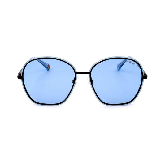 Polaroid Polaroid Blue Metal Sunglasses POPLD6113SMVUAC 1728,Blue,New with tags,Polaroid,Sunglasses for Women - Sunglasses,Women