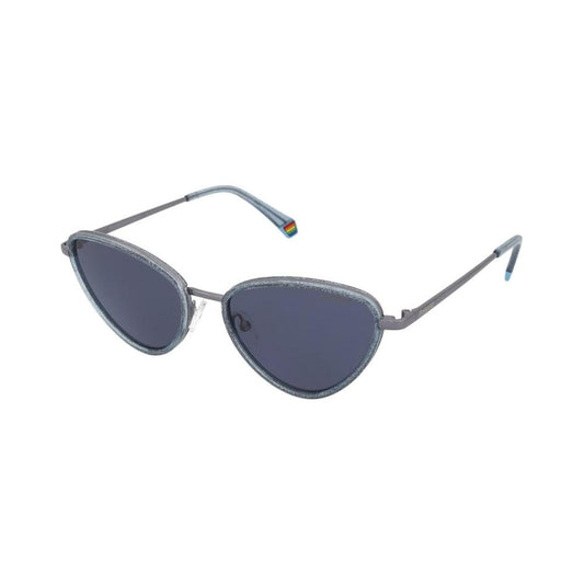 Polaroid Polaroid Blue Plastic Sunglasses POPLD6148SXPJPAC 1728,Blue,New with tags,Polaroid,Sunglasses for Women - Sunglasses,Women