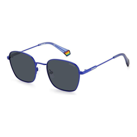 Polaroid Polaroid Blue Stainless Steel Sunglasses POPLD6170SGEGC3AC 1728,Blue,New with tags,Polaroid,Unisex,Unisex Sunglasses - Sunglasses