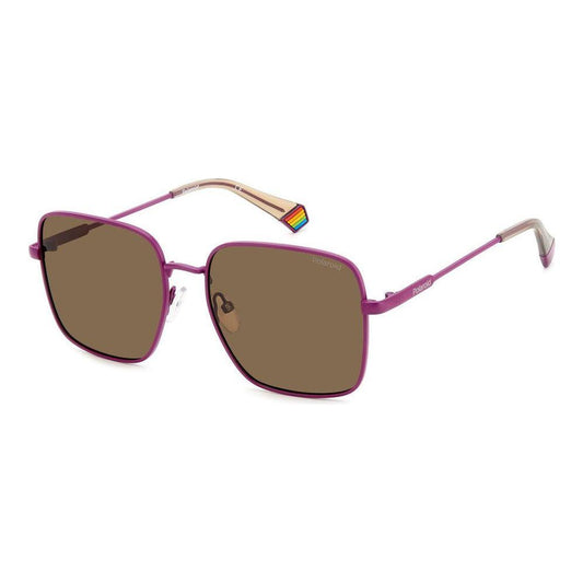 Polaroid Polaroid Purple Metal Sunglasses POPLD6194SX1JZF6SPAC 1728,New with tags,Polaroid,Purple,Sunglasses for Women - Sunglasses,Women