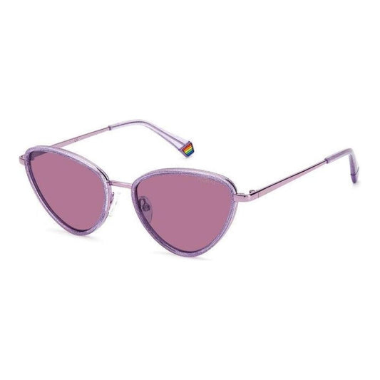 Polaroid Polaroid Purple Plastic Sunglasses POPLD6148SXB3VAC 1728,New with tags,Polaroid,Purple,Sunglasses for Women - Sunglasses,Women