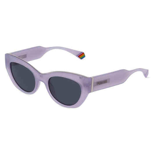 Polaroid Polaroid Purple Resin Sunglasses POPLD6199SX789F0M9AC 1728,New with tags,Polaroid,Purple,Sunglasses for Women - Sunglasses,Women