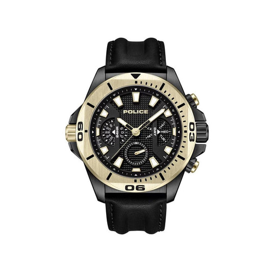 Police Black Artificial Leather Dress Watch Police