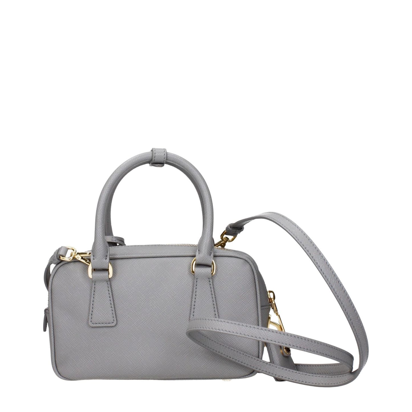 Prada Gray Leather Handbag