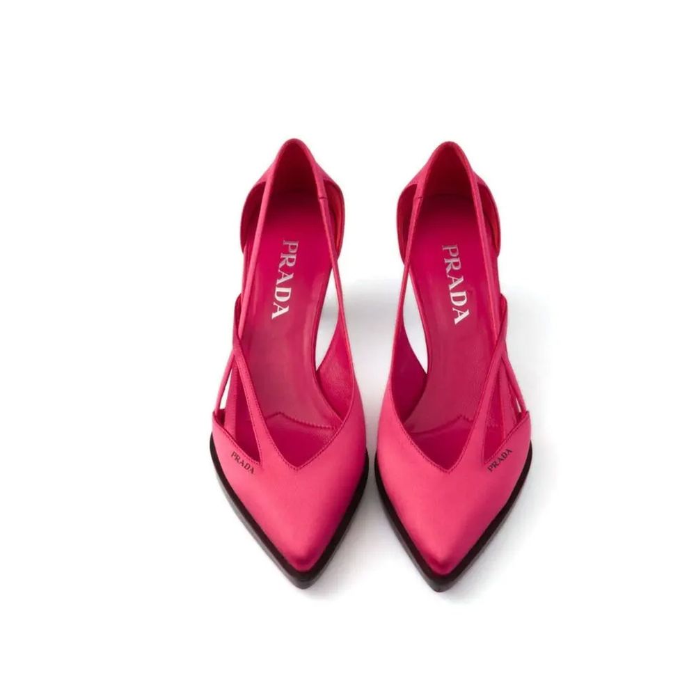 Prada Multicolor Silk Mid Heel Pumps1728,75611013280,EU39/US9,Mid Heel - Pumps - Shoes,Multicolor,New with tags,Prada,Pumps - Shoes,Shoes,Women