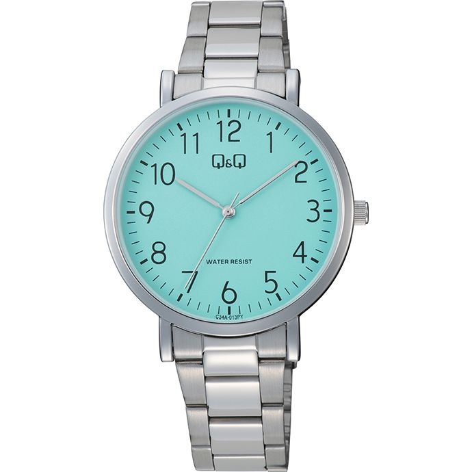 Q&Q Mod. GENT ONLY TIME wristwatch with metal case, stainless steel bracelet, quartz movement, water resistant up to 3 ATM, in official box.