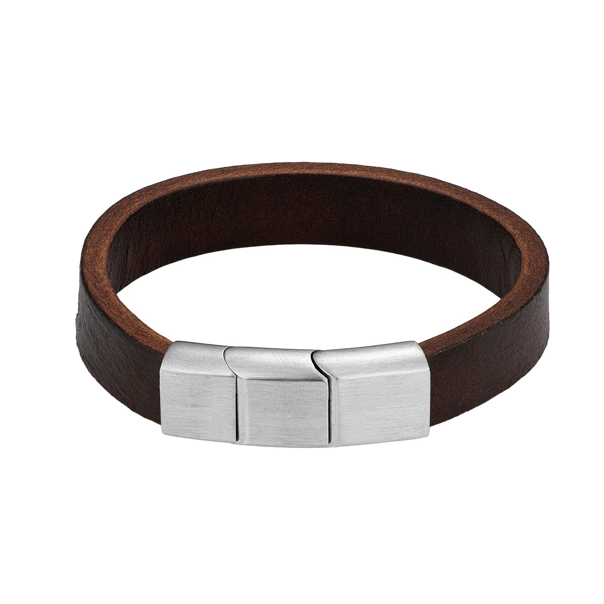 Leather bracelet with silver clasp from RADIANT JEWELS JEWELRY Mod. RH000338