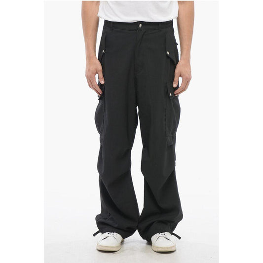 Rhude Rhude Cotton Cargo Pants with Logo Buttons RH-P628781-S 1728,74866327712,Black,Clothing,Jeans & Pants - Men - Clothing,Men,Men - Clothing,New with tags,Rhude,S