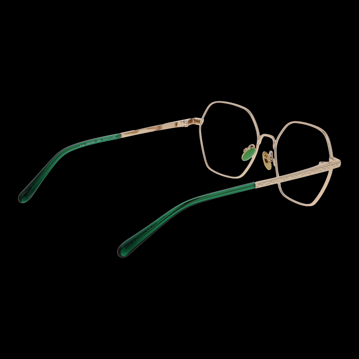SCOTCH & SODA MOD. SS1025 53405 lady's designer eyeglasses with green temples and gold frame