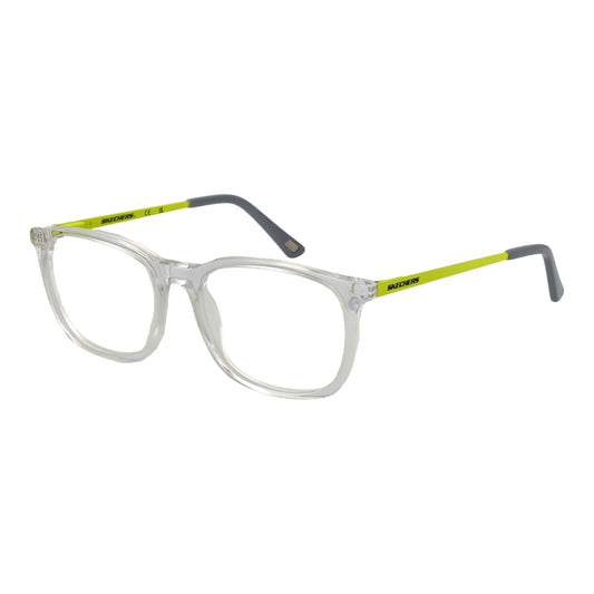 SKECHERS MOD. SE3359 50026 clear frame eyeglasses for gent with neon yellow accents.