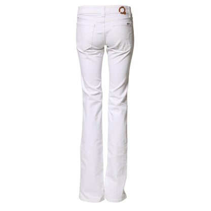 S.O.S White Low Waist Bootcut Denim Jeans