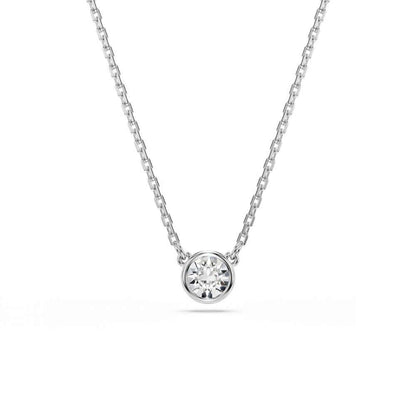 SWAROVSKI Mod. 5696039 Imber Pendant Necklace, round cut, white, rhodium plated, elegant design from Imber Collection.