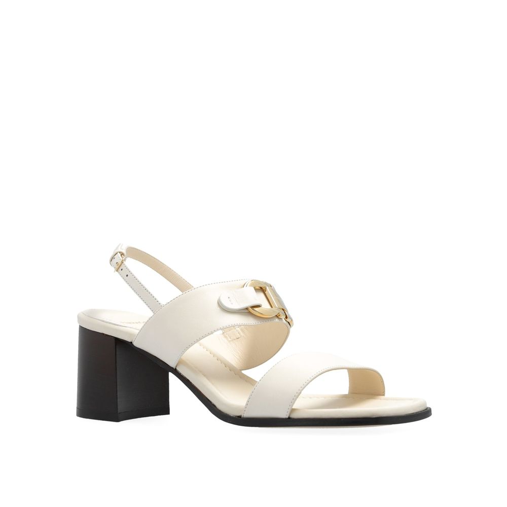 Salvatore Ferragamo White Calfskin Platform Sandals Salvatore Ferragamo