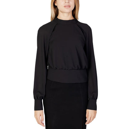 Sandro Ferrone Black Polyester Blouse