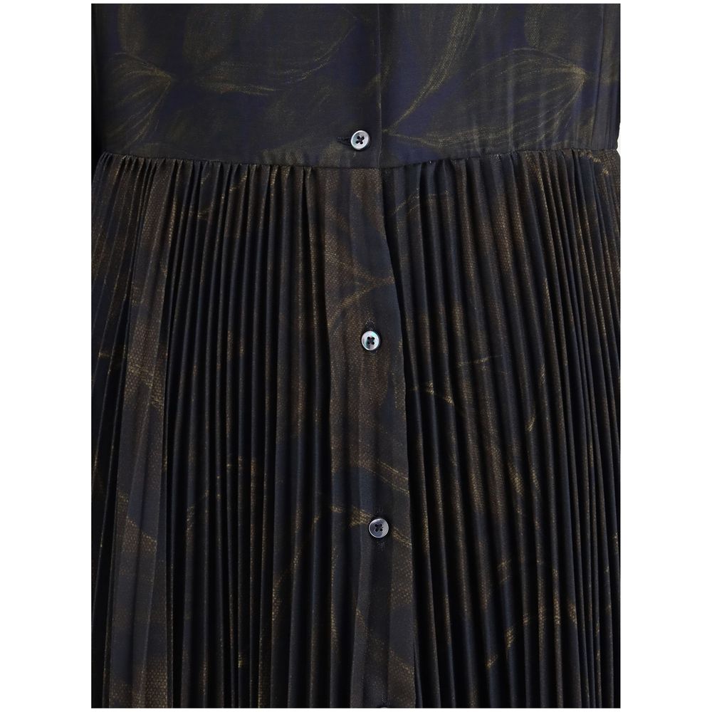 Sara Roka Multicolor Polyester Casual Dress 1728,72470364320,Casual - Dresses - Clothing,Clothing,Dresses - Clothing,IT42 | L,Long - Dresses - Clothing,Longsleeve - Dresses - Clothing,Multicolor,New with tags,Pattern - Dresses - Clothing,Sara Roka,Women