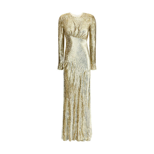 Self-Portrait Gold Other Fibres Cocktail Dress