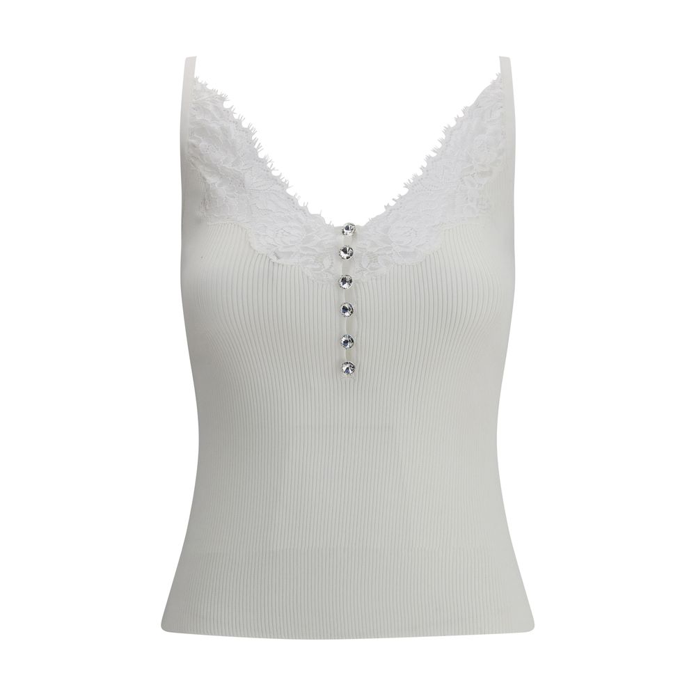 Self-Portrait White Viscose Top