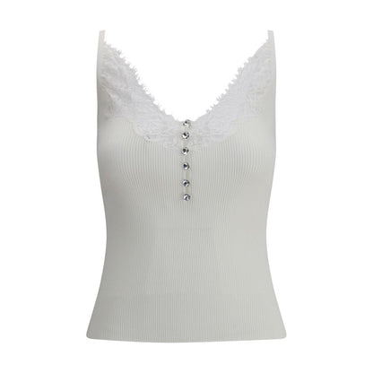 Self-Portrait White Viscose Top