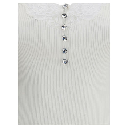 Self-Portrait White Viscose Top