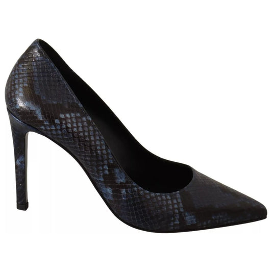 Sofia Sofia Black Snake Skin Leather Stiletto High Heels Pumps Shoes 1728,67345645728,Black,EU39/US8.5,Material: Leather,Preowned / Defect,Pumps - Women - Shoes,Shoes,Sofia,Women,Women - Shoes LA9370-39