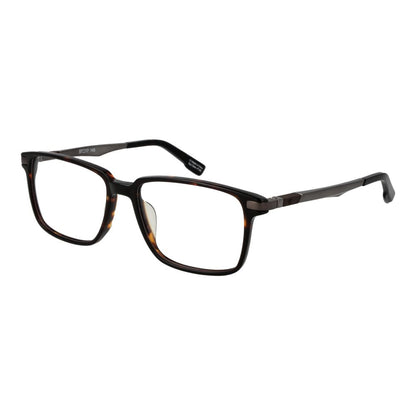 Spy Brown Plastic Glasses (Frames) for men, square full-rim design with brown plastic frame and demo lenses, size 57-17-145.