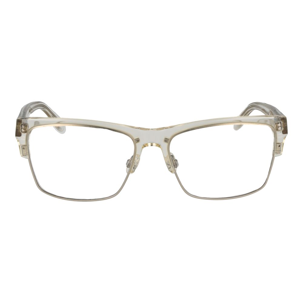Spy Transparent Plastic Glasses (Frames) - unisex rectangle full-rim style with transparent color, spring hinge, size 57-18-145.