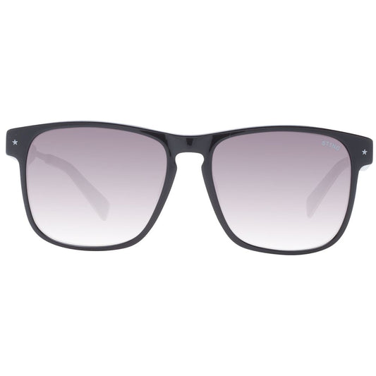 Sting Brown Men Sunglass with full-rim acetate frame, square style, gradient plastic lenses. Includes branded case, 100% UVA & UVB protection.