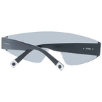 Sting Gray Unisex Sunglass with grey rimless frame and mirrored lenses, offering 100% UVA & UVB protection. Includes branded case.