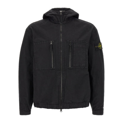 Stone Island Black Cotton Shell Jacket