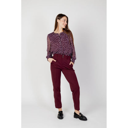 Street One Bordeaux Polyester Casual Pants