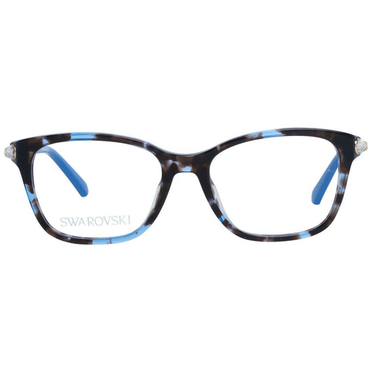 Swarovski Brown Women Optical Frames, full-rim square style with brown plastic frame and demo lenses, 49-16-135 size.