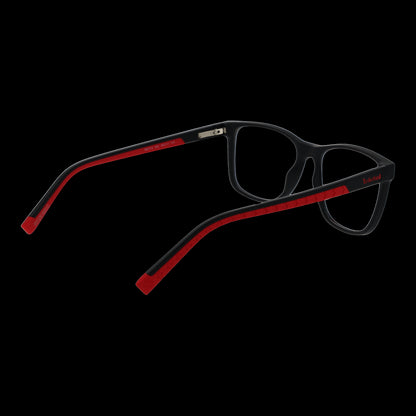 TIMBERLAND MOD. TB1712 55002 gent's eyeglasses, black and red frame, rear view, stylish design for men