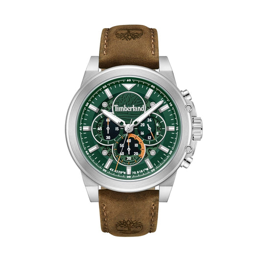 TIMBERLAND Mod. FAST STRIKE watch with green dial and leather strap