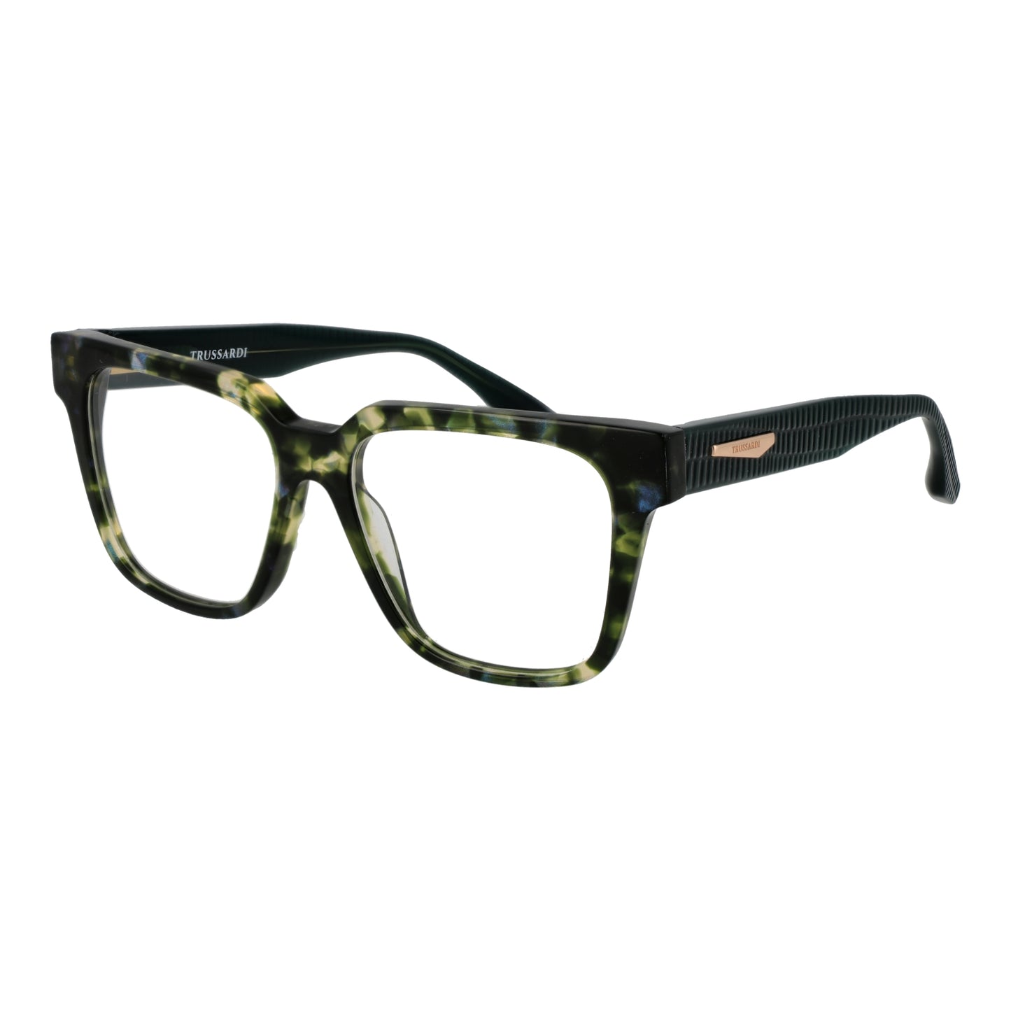 Ladies eyeglasses TRUSSARDI MOD. TSW6047 53G21 in green tortoiseshell frame, elegant and stylish design for a sophisticated look.