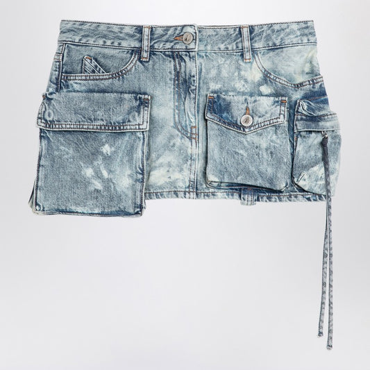 The Attico The Attico Fay cargo mini skirt in washed denim Fall - Winter 2024,LDin,Women,Women > Clothing,Women > Clothing > Skirts,Yes Eu 248WCS136D090/P_ATTIC-734_311
