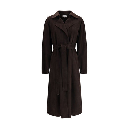 The Row Brown Lamb Leather Coat