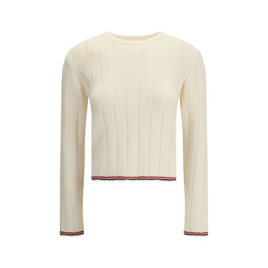 Thom Browne Cream Fleece Wool Sweatshirt