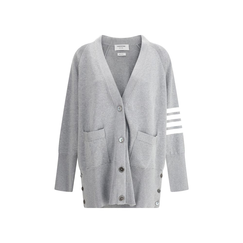 Thom Browne Gray Cotton Cardigan