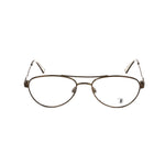 Front view of Tod's Bronze Metal Frames with clear lenses and dark bronze metal finish, size 52/17/140 mm, elegant and stylish design.