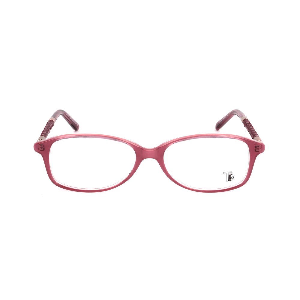Tod's Red Acetate Frames featuring TO4054068 design with 54/15/140mm measurements, perfect for women's fashion eyewear.