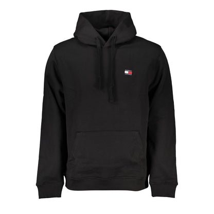 Tommy Hilfiger Black Cotton Men Sweater with Hood