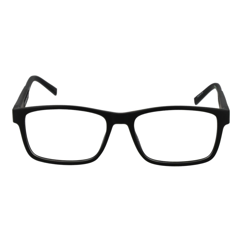 Tommy Hilfiger Black Polyamide Glasses (Frames) in rectangle full-rim style with demo plastic lenses, size 54-16-145 for men.
