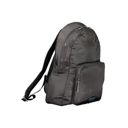 Tommy Hilfiger Black Polyurethane Men Backpack