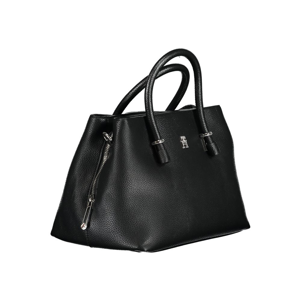 Tommy Hilfiger Black Polyurethane Women Handbag