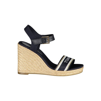 Tommy Hilfiger Blue Leather Women's Wedge Sandal